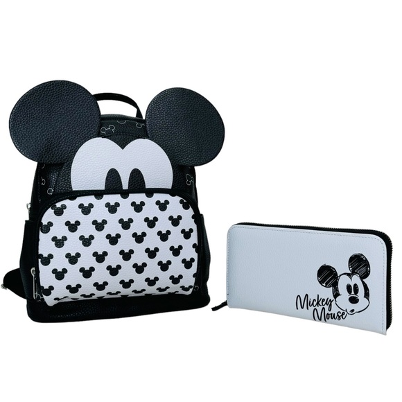 Aldi 2024 Women\'s Disney‎ Mickey Mouse Backpack Bag Wallet Wristlet Set of 2 main image 5